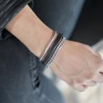 155BLK Armband Zwart Dames ALPHA Collectie