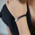155BLK Armband Zwart Dames ALPHA Collectie