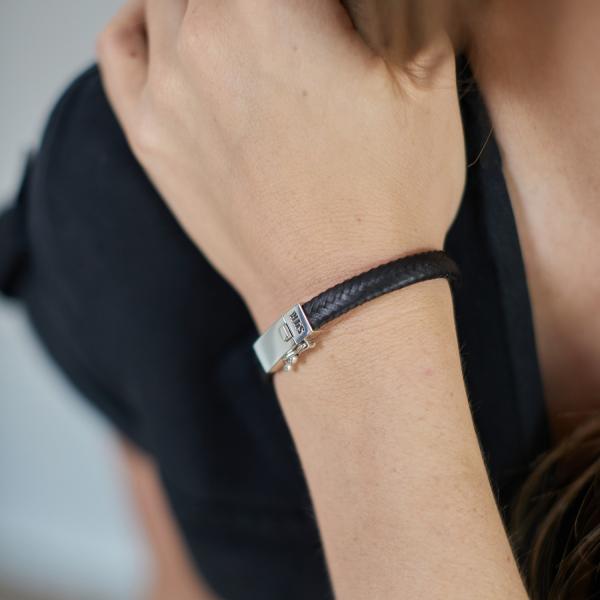 155BLK Armband Zwart Dames ALPHA Collectie