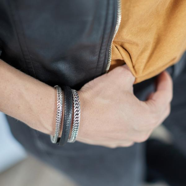 155BLK Armband Zwart Dames ALPHA Collectie