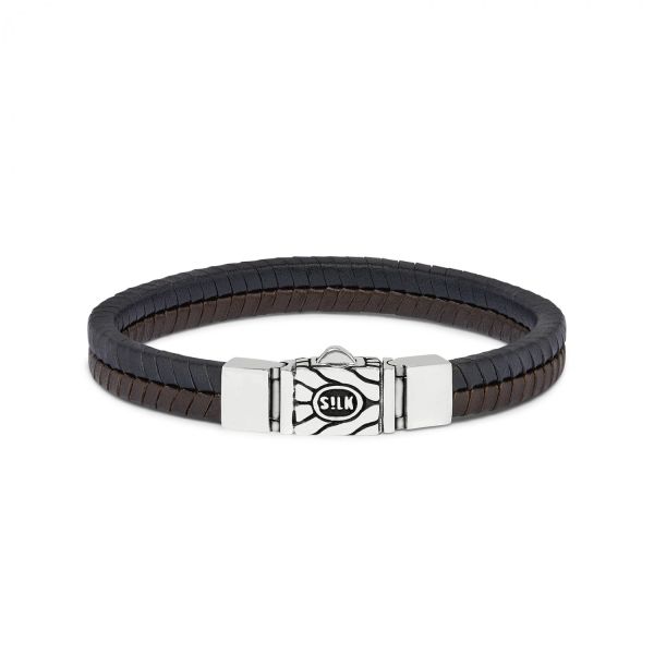 157BBR Armband Zwart-Bruin