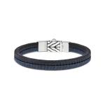 157BBU Armband zwart-blauw CHEVRON Collectie