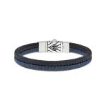 157BBU Armband zwart-blauw CHEVRON Collectie