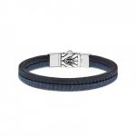 157BBU Armband zwart-blauw CHEVRON Collectie