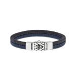 157BBU Armband zwart-blauw CHEVRON Collectie