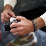 157BBU Armband zwart-blauw Heren CHEVRON Collectie