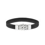 157BLK Armband Zwart CHEVRON Collectie