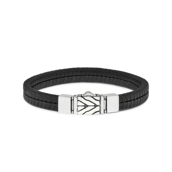 157BLK Armband Zwart CHEVRON Collectie