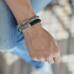 158BLK Armband Zwart Dames ZIPP Collectie