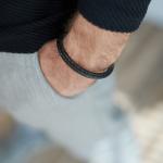 171BLK Armband Zwart Heren WEAVE Collectie