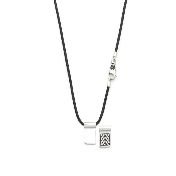 183BLK Ketting Zwart CHEVRON Collectie