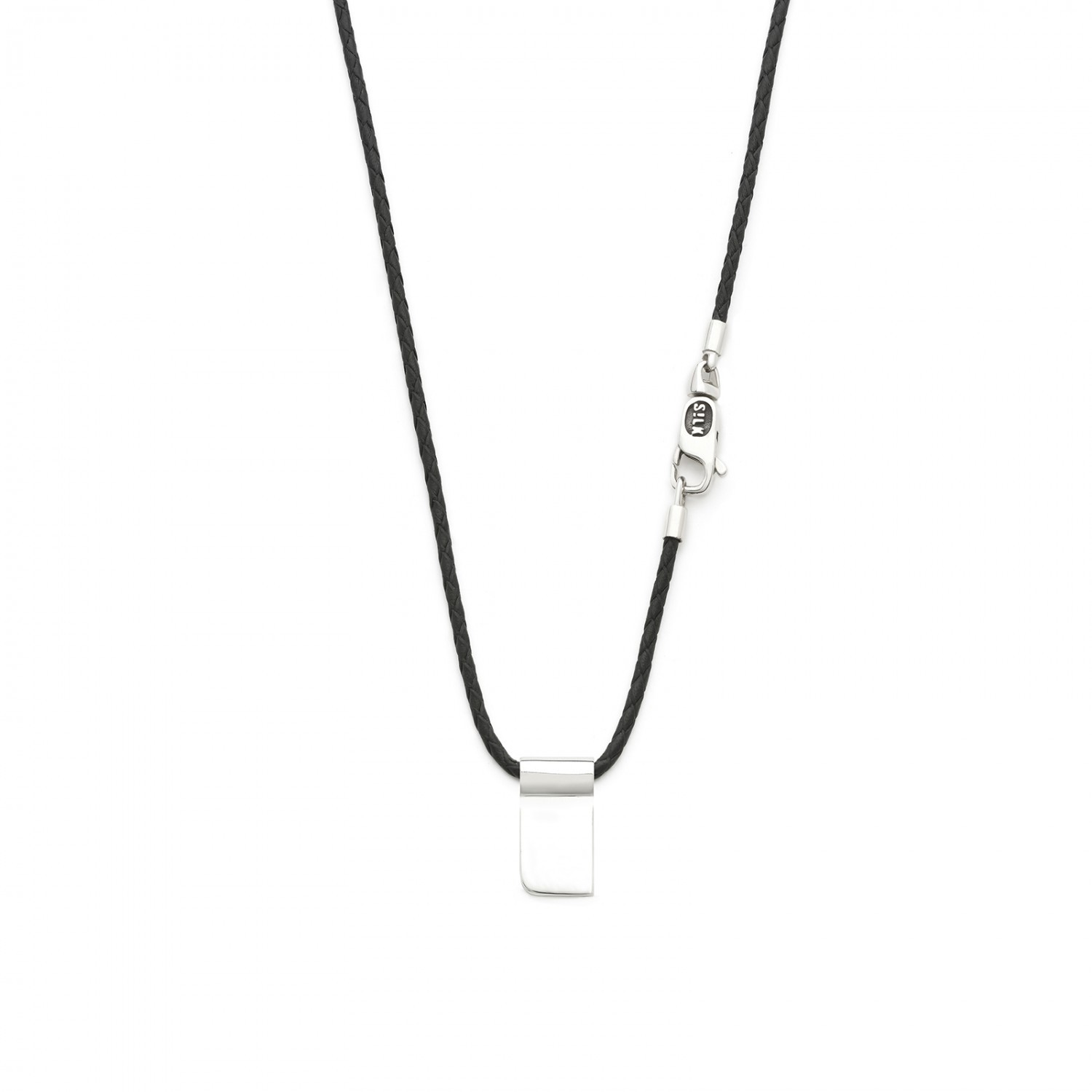 Leren 183BLK Ketting met Tag hanger