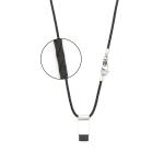184BLK Ketting Zwart CHEVRON Collectie