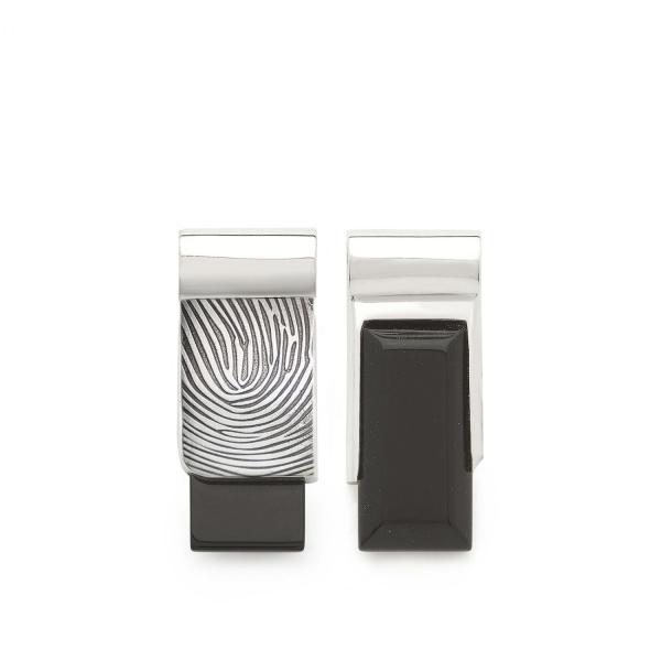 184BLK Ketting Zwart CHEVRON Collectie