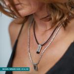 184BLK Ketting Zwart Dames CHEVRON Collectie