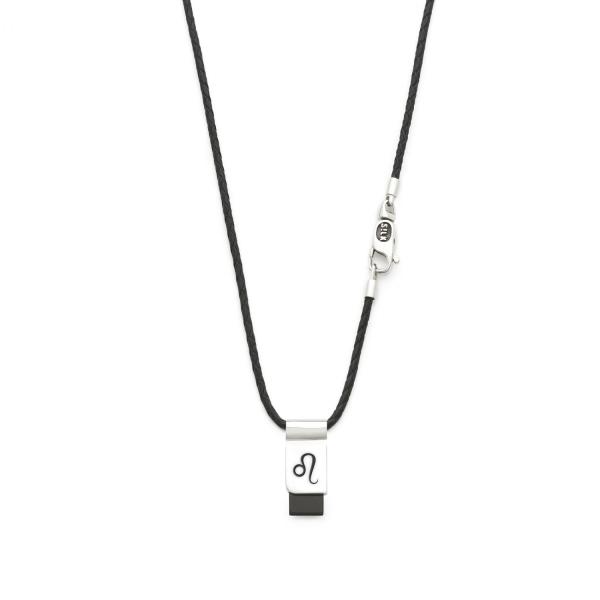 184BLK Ketting Zwart CHEVRON Collectie