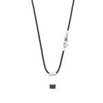 184BLK Ketting Zwart CHEVRON Collectie