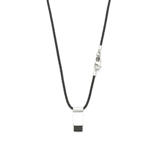 184BLK Ketting Zwart CHEVRON Collectie