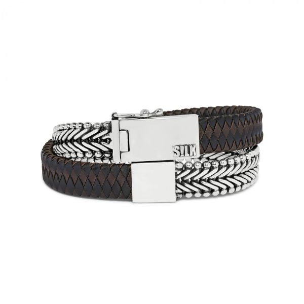 214BBR Armband Zwart-Bruin