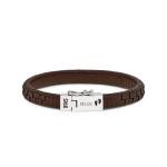 240BRN Armband Bruin DOUBLE LINKED Collectie