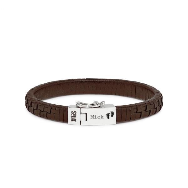 240BRN Armband Bruin DOUBLE LINKED Collectie