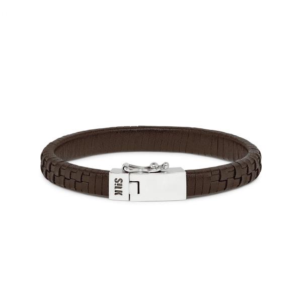 240BRN Armband Bruin DOUBLE LINKED Collectie
