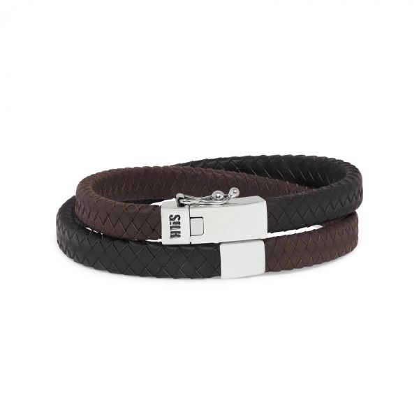 258BBR Armband Zwart-Bruin