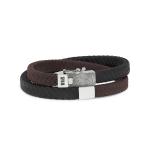 258BBR Armband Zwart-Bruin ALPHA Collectie