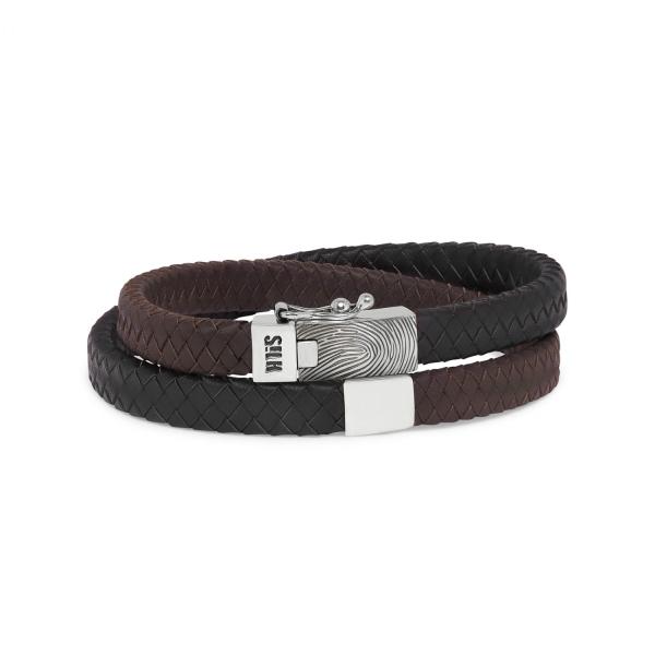 258BBR Armband Zwart-Bruin ALPHA Collectie