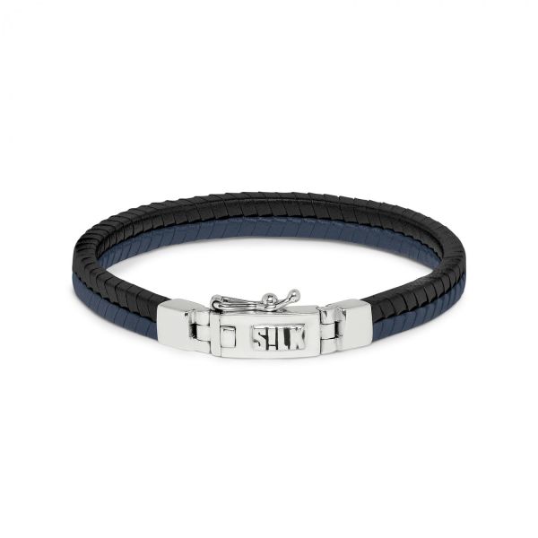 275BBU Armband Blauw-Zwart