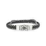 283 armband zilver gepolijst, mat & zwart CHEVRON Collectie