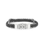 283 armband zilver gepolijst, mat & zwart CHEVRON Collectie