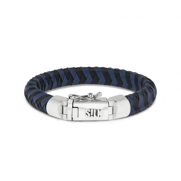 326BBU Armband Zwart-Blauw