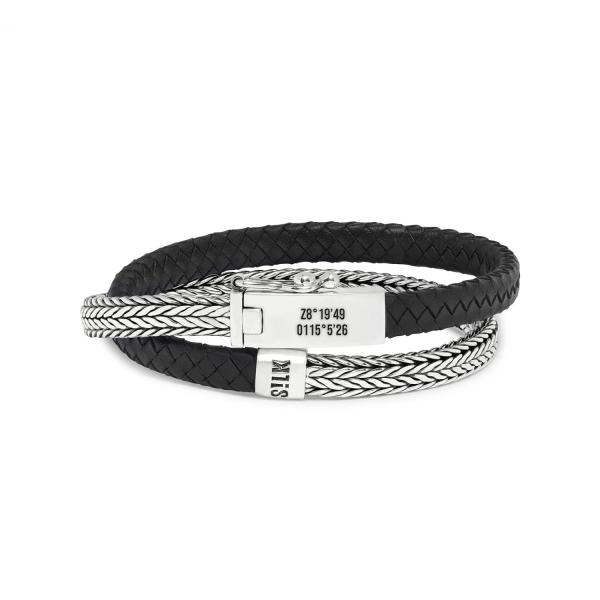 344BLK armband Zwart ALPHA Collectie