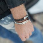 362BBR Armband Zwart-Bruin Heren ALPHA Collectie