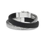 362BLK Armband Zwart Heren ALPHA Collectie