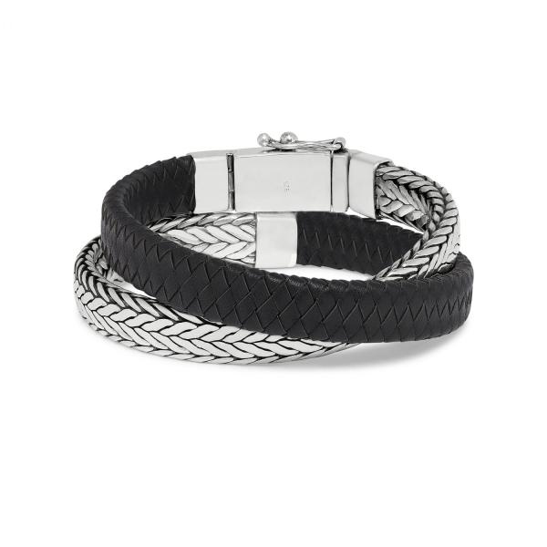 362BLK Armband Zwart Heren ALPHA Collectie