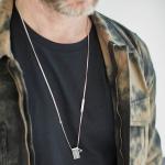 E440SIL Ketting met hanger Heren ELEMENTS Collectie