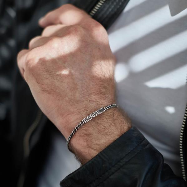 E443SIL Armband Heren ELEMENTS Collectie