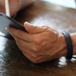 641BBR Armband leer zilver ALPHA Collectie