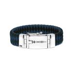 641BBU Armband leer zilver ALPHA Collectie