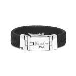 641BLK Armband Zwart ALPHA Collectie
