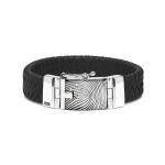 641BLK Armband Zwart ALPHA Collectie