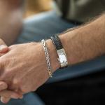 641BLK Armband Zwart Heren ALPHA Collectie