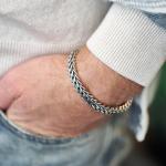 659 Armband zilver Heren DOUBLE LINKED Collectie