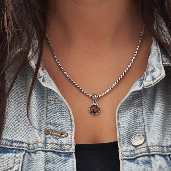681TIG Hanger tijgeroog Dames LEGACY Collectie