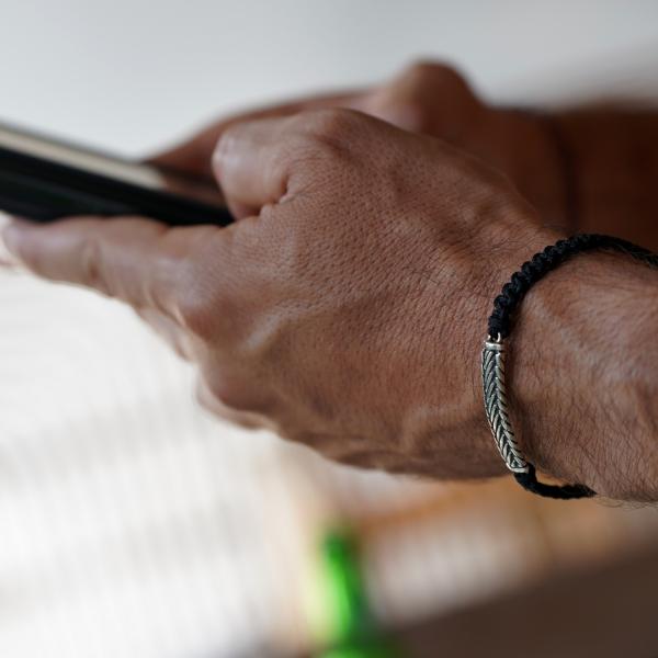 688BLK Armband paracord Heren WEAVE Collectie