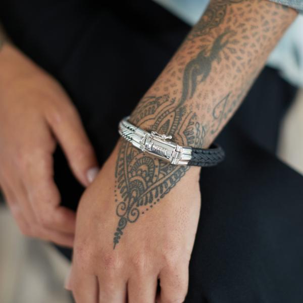 741BLK Armband  Zwart Dames WEAVE Collectie