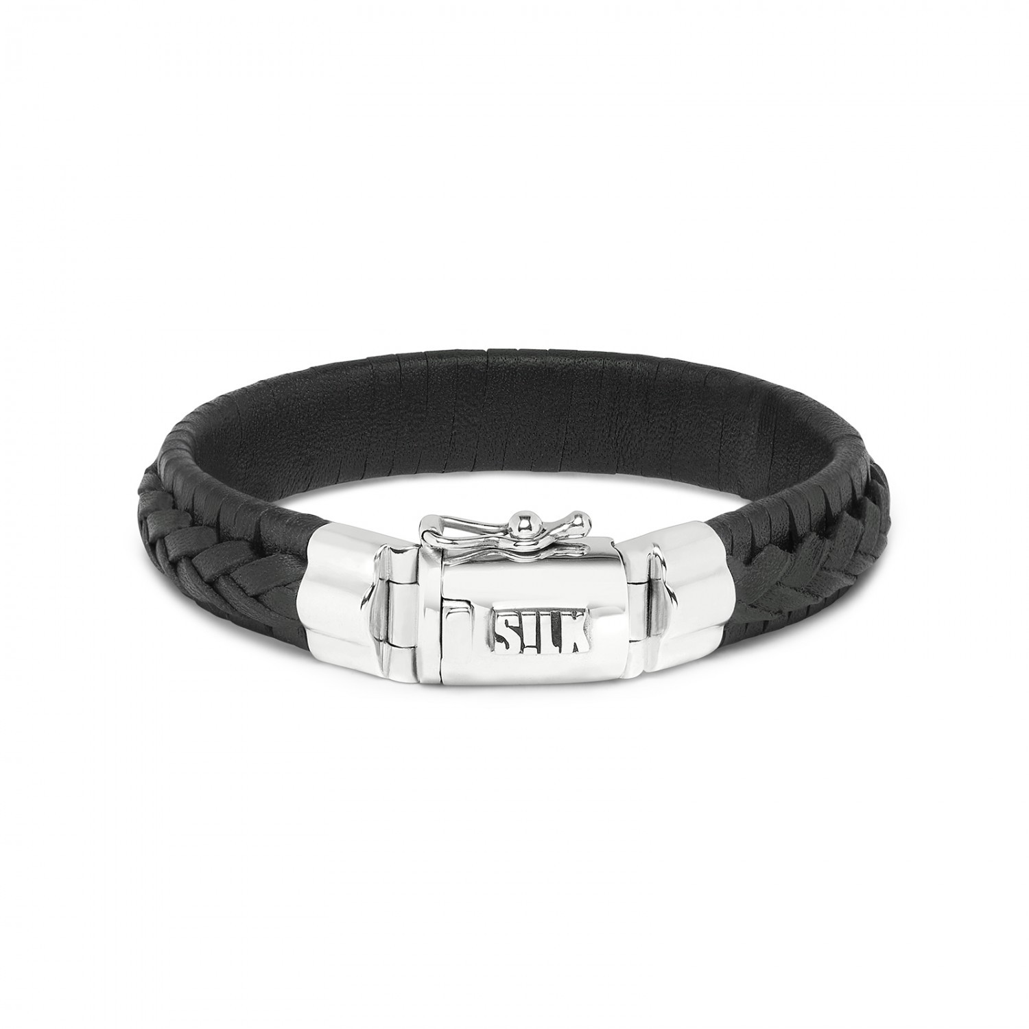 742BLK Armband Leer Zwart | Jewellery© | Official webshop