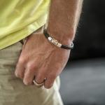 759BLK zilver leer Heren ZIPP Collectie